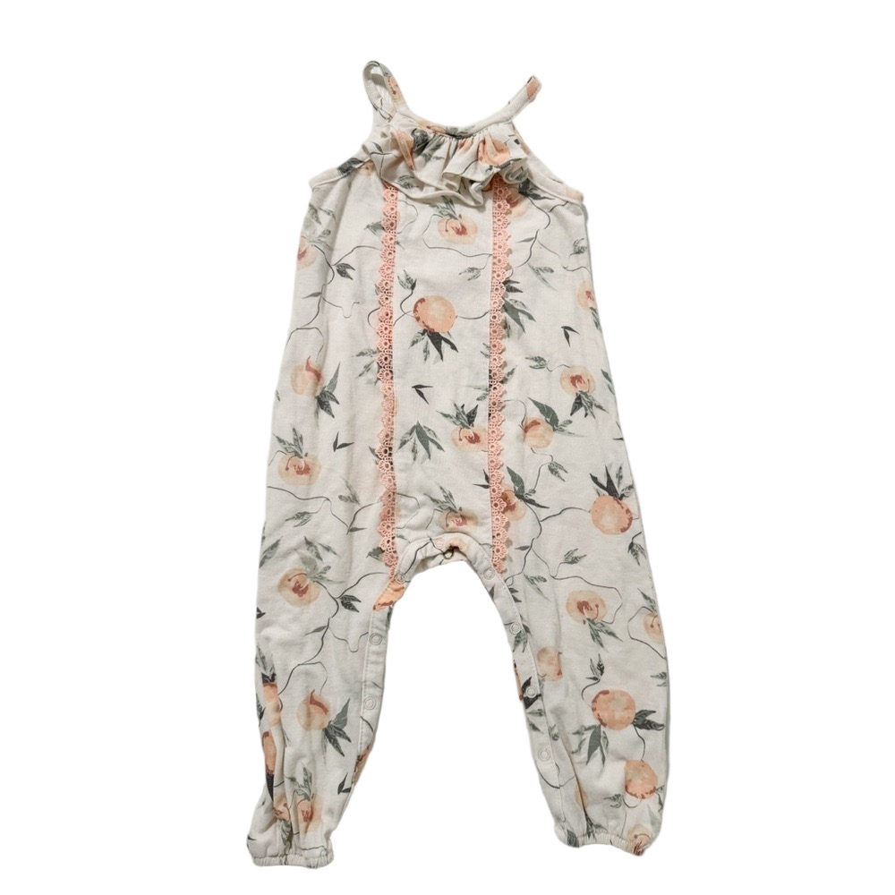 Jessica Simpson one piece jumpsuit romper snap button closure 18 months floral